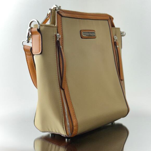 Adrienne Vittadini Tan and Brown Shoulder Bag - 12W x 10H x 3D - Picture 5 of 12